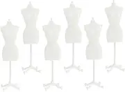 YARNOW 6Pcs Mini Doll Dress Stands Smooth Surface Mannequin Display Models for Clothing Showcase for Doll Closets and Collectibles Safe Material