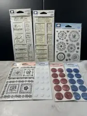 Cloud9 Design Lot Of 7 Stickers Assorted For Crafts Scrapbook Free Ship