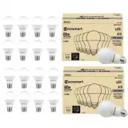 (16 PK) EcoSmart 9W 60W Equivalent Cool White A19 Non-Dimmable LED Light Bulbs