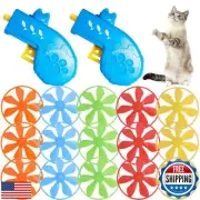 LAPOHI 17 PCS Cat Fetch Toy with Colorful Flying Propellers Set, Cat Playing