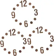 BESPORTBLE 3 Sets Digital Clock Numbers Replacement Kit Wall Clock Numerals Wood Numbers for Clock Repair DIY