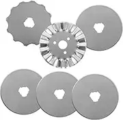 SHINEOFI 6pcs Quilting Blades Titanium Plated for High-Speed Cutting of Fabric Paper Leather