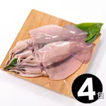 【華得水產】阿根廷魷魚4包組 (1包2入-總共450-500G)