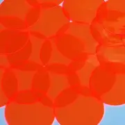 Round Vinyl Shape 40mm Orange Go Go Fluorescent Edge Glow