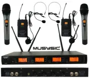 4-CH UHF Diversity Wireless Handheld Lavalier Microphone System 4x40FQ MU-UDX4HL
