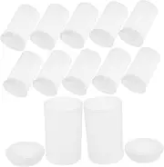 200pcs Film Box Canister Case Small Accessories Organizer Rocket Experiment Holder Camera Reel Storage Case White Film Canisters with Caps Empty Storage Cases Transparent Plastic