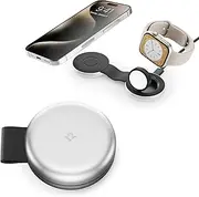 Twelve South Butterfly 2-in-1 USB-C MagSafe Charger - Compact Travel-Friendly Design, Fast-Charges iPhone, AirPods and Apple Watch, Includes USB-C Cable, US Power Adapter + 4 International Adapters