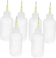 6Pcs Precision Tip Glue Applicator Bottles Glue Dispensing Bottles for Accurate Control Crafts Projects and Precision Applications