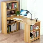 Computer Desk Oak 6-Shelf Workstation Modern AU Stock Fast Post