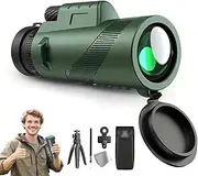 Stscope360 Monocular, Stscope360 Monocular Set High Powered, Clear Low Light Vision, with Phone Adapter & Tripod, for Bird Watching Camping Travelling Concert (40X60,Green)