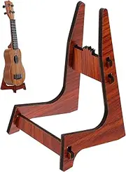 ERINGOGO Detachable Ukulele Stand Wooden Floor Display Bracket for Ukulele Lightweight Portable Folding Design for Music Rooms Stores Stages and Outdoor Performances