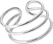 [TOE RINGS & THINGS] | Three Arch 14k or Silver Adjustable Toe Ring | Unisex | Comfort Wear with Three Skinny Strands