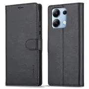 LC.IMEEKE For Xiaomi Redmi Note 13 4G Wallet Case Calf Texture Leather Folio Phone Cover