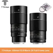 TTArtisan 100mm F2.8 Macro 2X Full Frame Lens for Sony Fuji Canon Nikon Leica