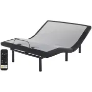 Ashley Furniture Adjustable Queen Bed with USB Ports in Black