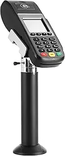 Mount-It! Universal Credit Card POS Terminal Stand for VeriFone Ingenico First Data Card Readers | Adjustable Clamp Width with Tilt, Swivel | Adhesive or Bolt Down Installation