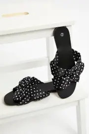 Polka Dot Flat Slides - Size 7, Women's Trial Accs