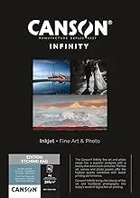 Canson Infinity Edition Etching Rag 310gsm, Natural White Matte Inkjet Paper, A4, Box of 25 Sheets
