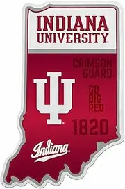 Rico Industires NCAA Indiana Hoosiers State Shape Shape Cut Pennant - Home and Living Room Décor - Soft Felt EZ to Hang
