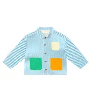 [Bobo Choses] Bobo Choses Striped cotton jacket Y 10/11 blue