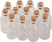 100pcs 5ml Transparent Mini Glass Bottles with Cork Empty Glass Bottles Jars Storage Bottles for Sand Liquid Food Bottles