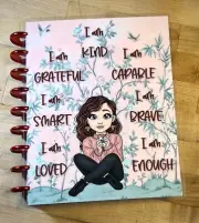 Cute Girl "I AM.. Kind.. Enough etc" Cover Set 4 use w/ Happy Planner