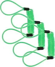 Kisangel 3Pcs Portable Reminder Rope Motorcycle Lock Wire for Theft Protection Durable Lock Cable for Bicycle and Helmet Safety Fit