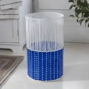 Harper Modern 4.13-Gallon 2-Tone Faux Wicker Cylinder Waste Basket,