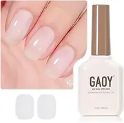 [GAOY] Milky White Gel Nail Polish, 16ml Nude Color 1482 Soak Off UV Light Cure Gel Polish for Nail Art DIY Manicure at Home
