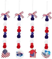 Garneck 4 Pack DIY Tassel Pendants Decorative Wall Charms Independence Day Decor Adornment Pendants for Home Events