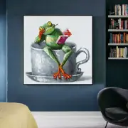 Mintura Handpainted Fallow Frog Oil Painting On Canvas Pop Art Modern Home Decor