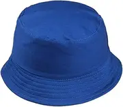 [Generic] Bucket Hat Girl Cap Outdoors Wild Fisherman Women Fashion Unisex Sun Men Hat Baseball Caps Summer Caps (Blue, One Size)
