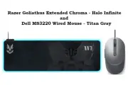 Dell MS3220 Wired Mouse(Gray) and Razer Goliathus Extended Chroma Bundle