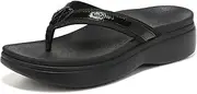 [Vionic] Women's Sunrise High Tide II Toe-Post Platform Sandal- Supportive Ladies Leather Walking Sandals That Include Three-Zone Comfort with Orthotic Insole Arch Support, Medium and Wide Fit, Sizes 5-12