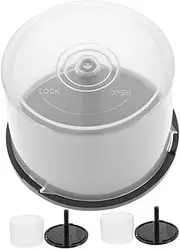 GLSTOY 3pcs Cd Storage Bin Bucket Holder Round Movie Disc Holder Bin Portable Empty Storage Clear Disc Disk Organizer Cd Plastic Sleeves DVD Sleeve Plastic Case DVD Case Pp