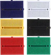 Gatuida 6Pcs Mini Breadboard Small Breadboard Colorful Breadboard Small Plates for Laboratory Science Experiments Proto Shield Distribution Connecting Blocks