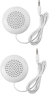 Mellisso 2X Mini White 3 5mm Pillow Speaker for CD Radio MP3 Player