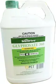 Surefire Glyphosate 360 Herbicide Weed Killer 5 Litre Clear