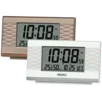 在飛比找momo購物網優惠-【SEIKO 精工】溫濕度顯示 防貪睡鬧鈴電子鬧鐘-2色可選