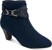 [Karen Scott] Womens Casee Laceless Dressy Booties Navy 5.5 Medium (B,M)