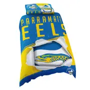 Parramatta Eels NRL SINGLE Bed Quilt Doona Duvet Cover and Pillow Case Set