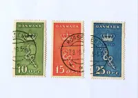 在飛比找Yahoo!奇摩拍賣優惠-#1929年 丹麥王國特殊用除郵票 10分 15分 25分(