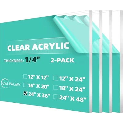 Weather Resistant Clear Acrylic Sheets - Perfect for Indoor & Outdoor Crafting