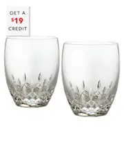 Waterford Lismore Essence Doff 14oz Set Of 2 with $19 Credit