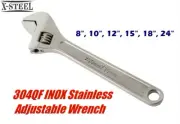 304QF INOX Stainless Steel Adjustable Wrench Spanner Shifter Resist Corrosion