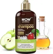 WOW Skin Science Apple Cider Vinegar Shampoo - Hair Growth Shampoo for Thinning Hair, Hair Loss & Dandruff Shampoo - Clarifying Shampoo for Restoration (Brown, 16.9 fl oz (Pack of 1))