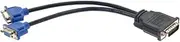 KICHOUSE Pin Male to Dual Vga Female Y Splitter Video Adapter Cable for Computer Black Vga Displays to Port Graphics Card Durable Compatible with Svga Monitors Projectors