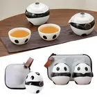 Tea Set Portable Teapot Infuser Set Teacup for Loose Tea Chinese Kung Fu Ceramic