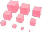 Abaodam Pink Tower Montessori Educational Natural for Dimensional Learning and Fine Motor Skills Development