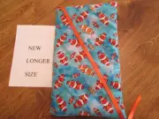 Ocean of Clown Fish Print Handmade Quilted Longer Size Paperback Book Cover